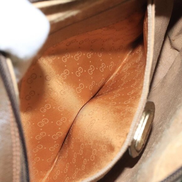 GUCCI GG Supreme Web Sherry Line Shoulder Bag PVC Beige Red Green Auth 111654 - Picture 13 of 16